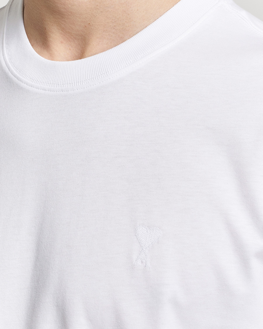 Men | T-Shirts | AMI | Tonal Heart Logo T-Shirt White