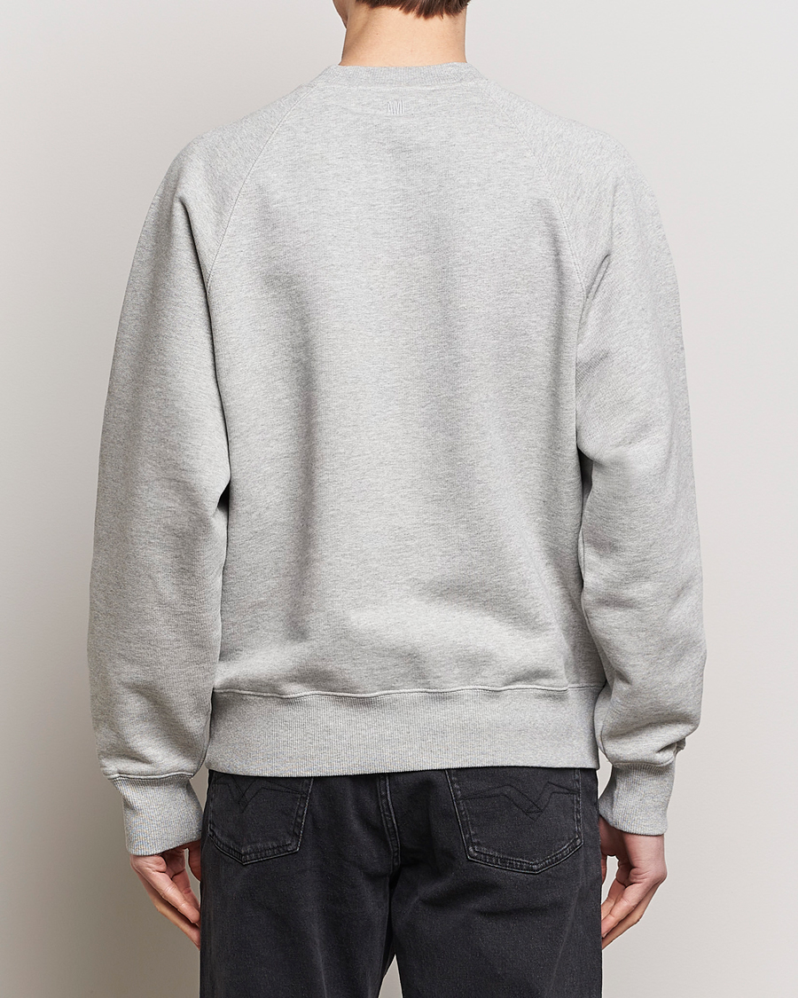 Men | Sweaters & Knitwear | AMI | Heart Logo Sweatshirt Heather Grey