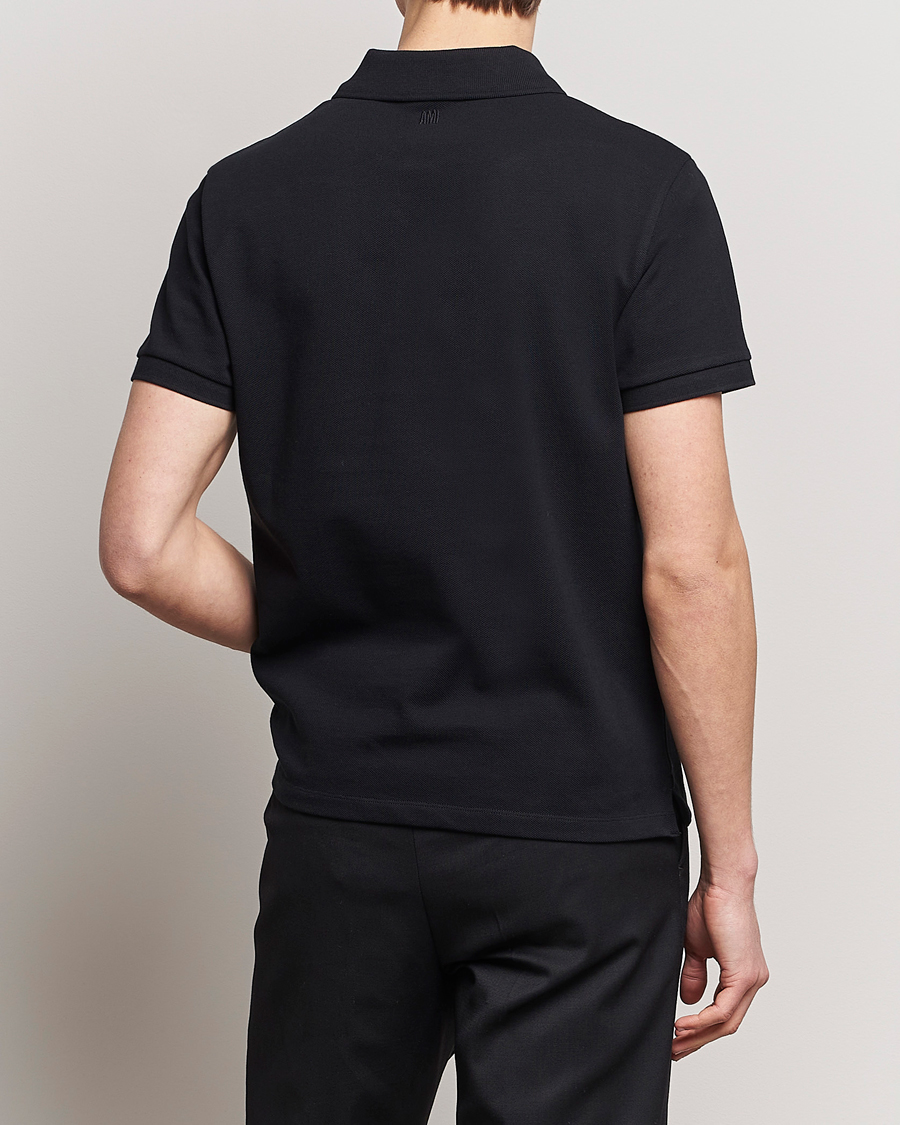 Men | Polo Shirts | AMI | Heart Logo Piquet Polo Black