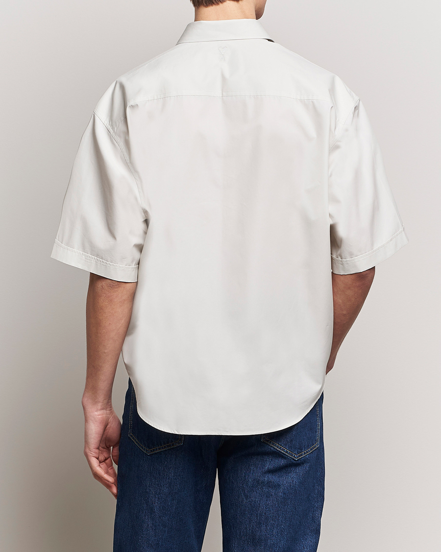 Men | Shirts | AMI | Boxy Fit Short Sleeve Shirt Chalk White