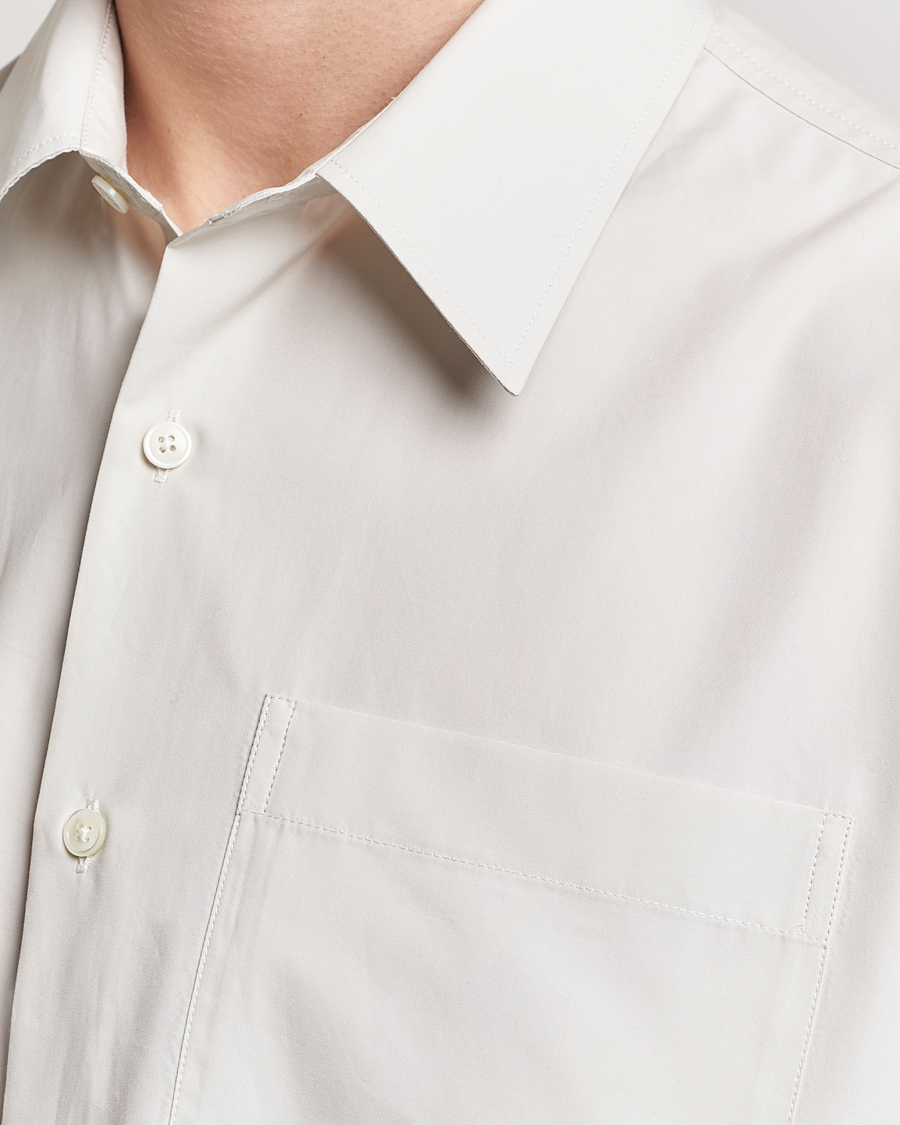 Men | Shirts | AMI | Boxy Fit Short Sleeve Shirt Chalk White