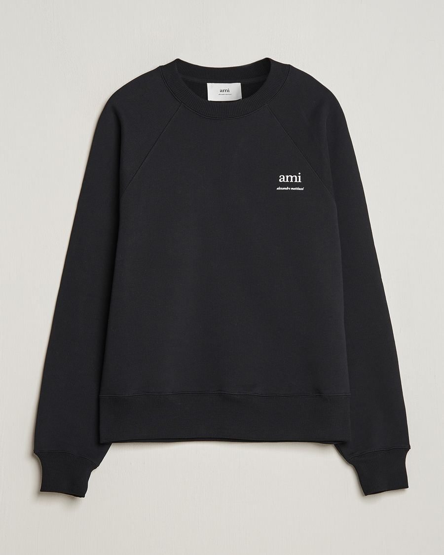 Men | Sweaters & Knitwear | AMI | Logo Sweatshirt Black