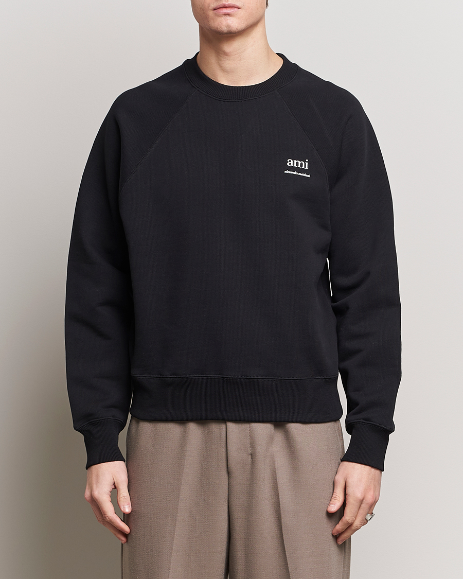 Men | Sweaters & Knitwear | AMI | Logo Sweatshirt Black