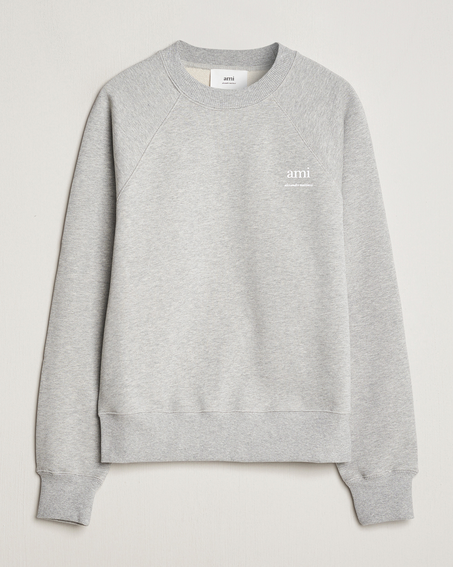 Men | Sweaters & Knitwear | AMI | Logo Sweatshirt Heather Grey