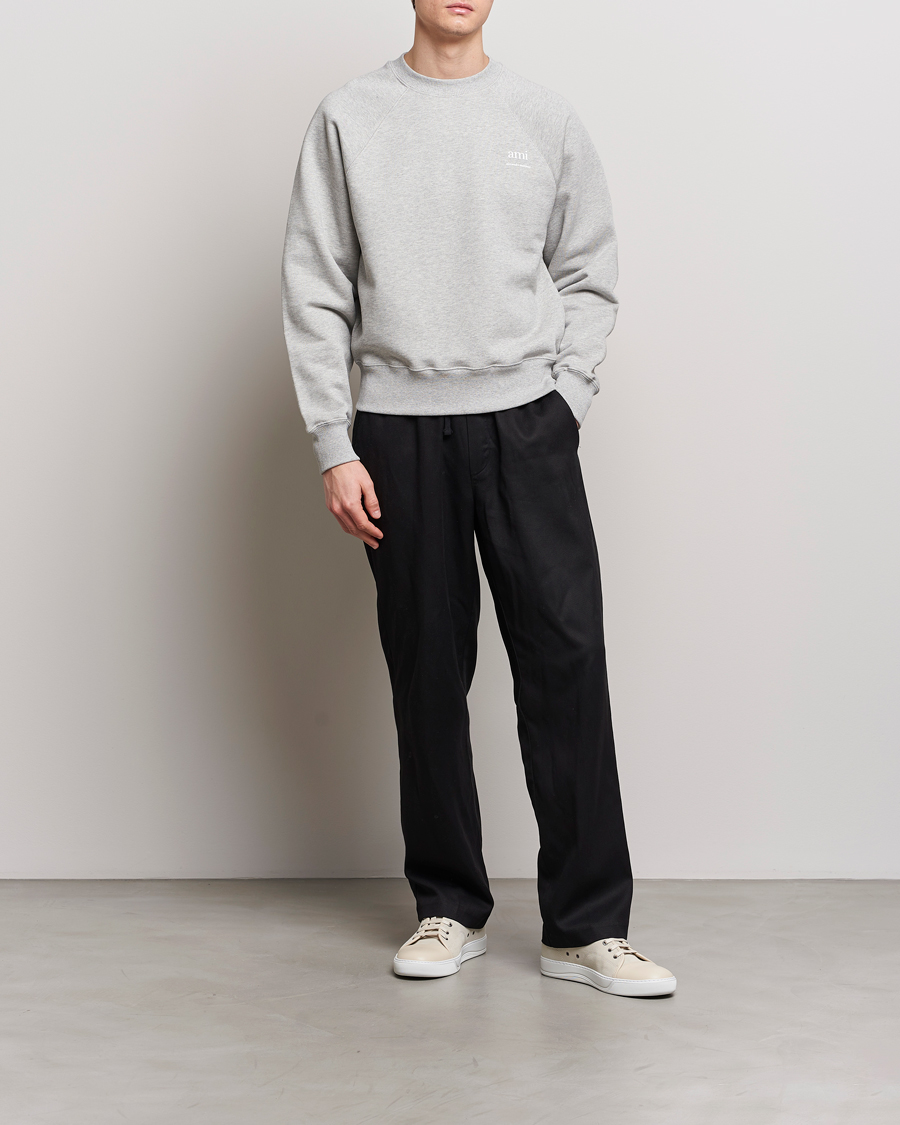 Men | Sweaters & Knitwear | AMI | Logo Sweatshirt Heather Grey