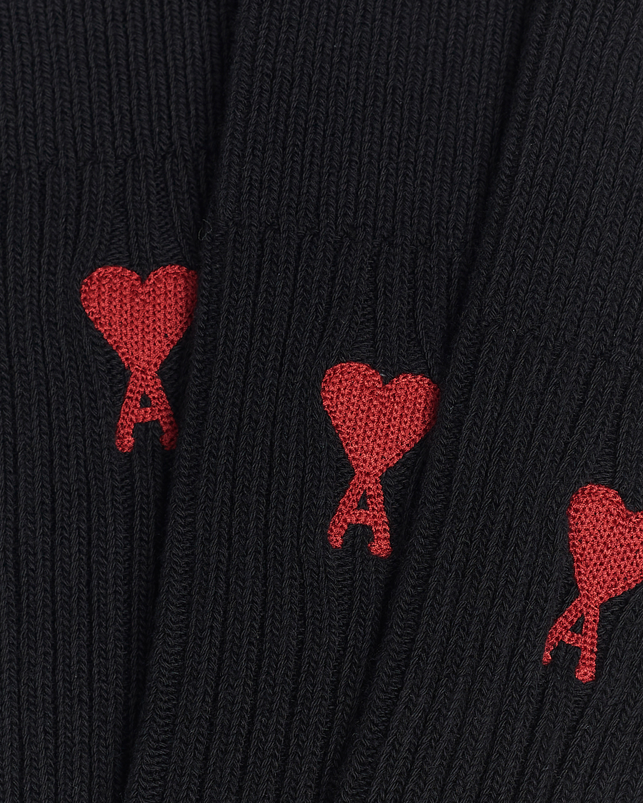 Men |  | AMI | 3-Pack Heart Socks Black