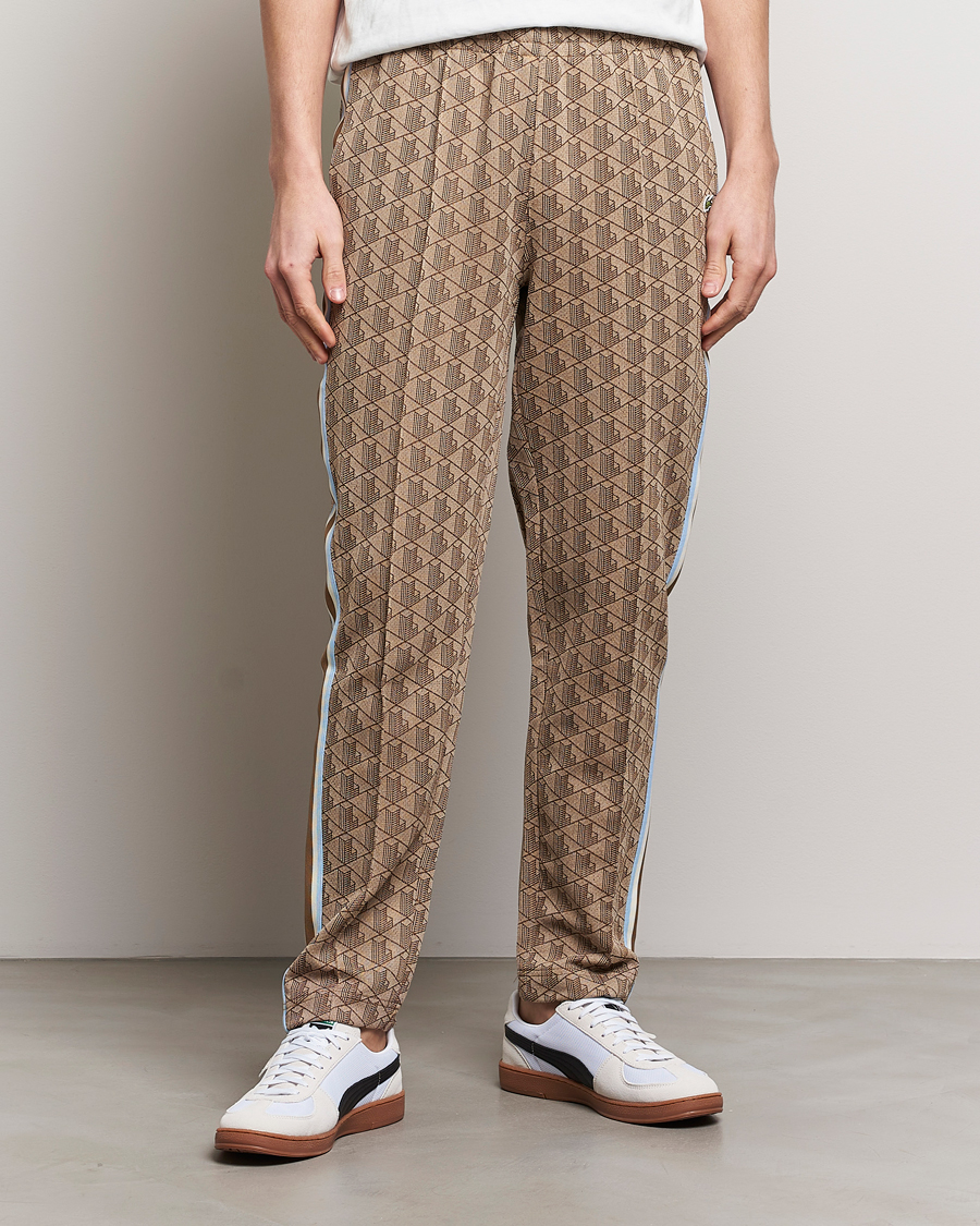 Men | Trousers | Lacoste | Monogram Tracksuit Pants Croissant/Cookie