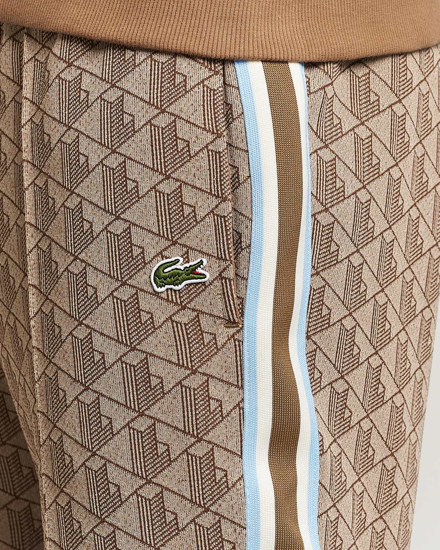 Men | Trousers | Lacoste | Monogram Tracksuit Pants Croissant/Cookie