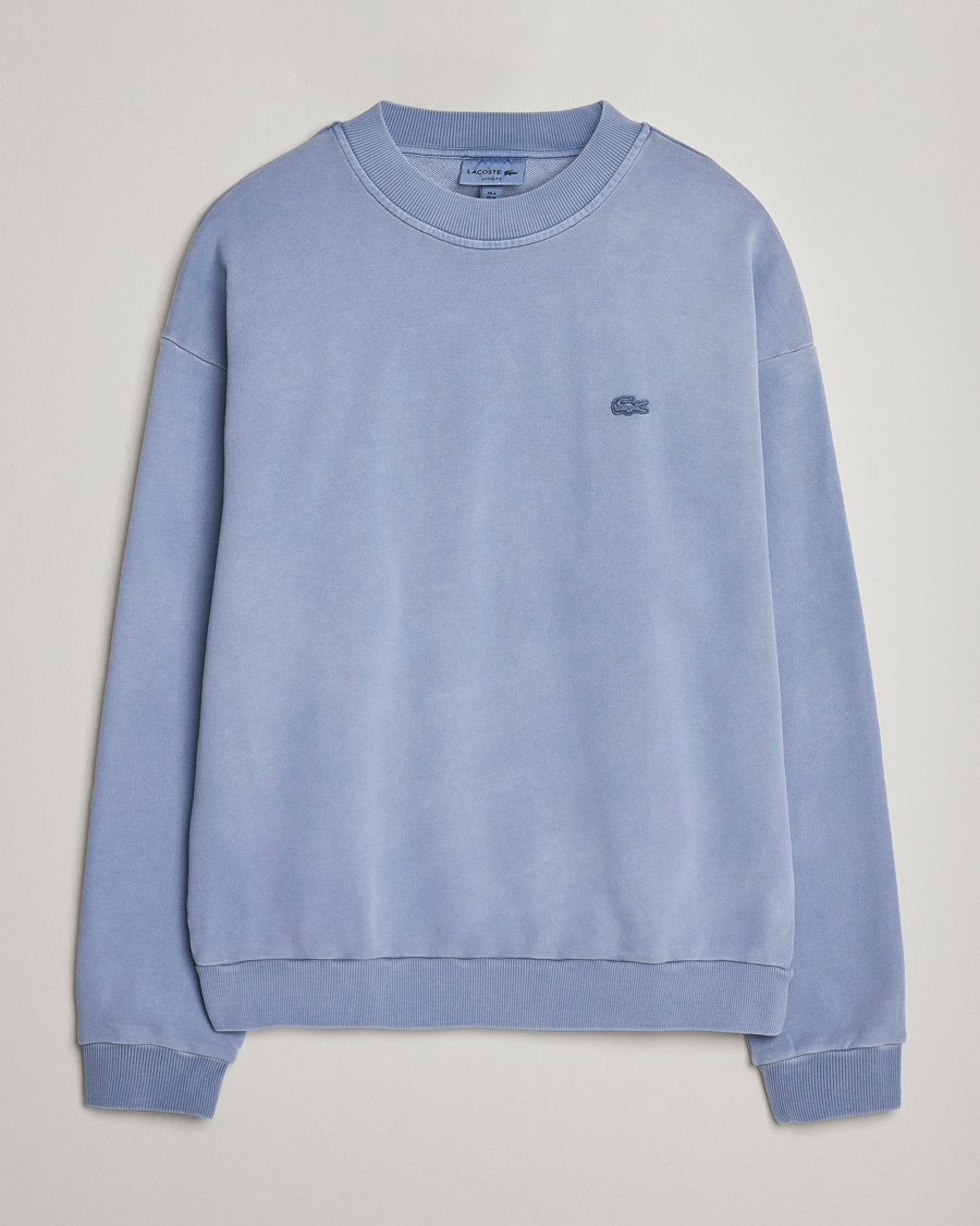 Men | Sweaters & Knitwear | Lacoste | Natural Dyed Crew Neck Sweatshirt Stonewash