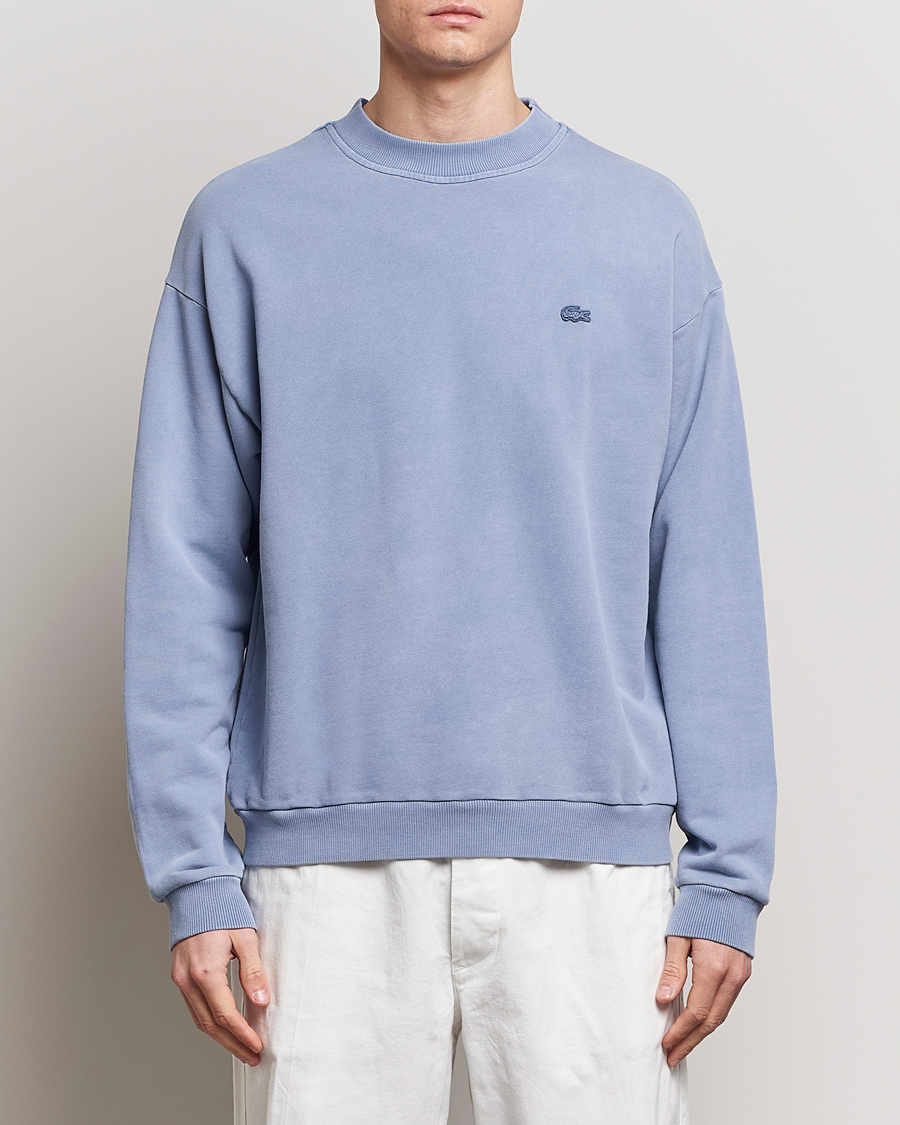 Men | Sweaters & Knitwear | Lacoste | Natural Dyed Crew Neck Sweatshirt Stonewash