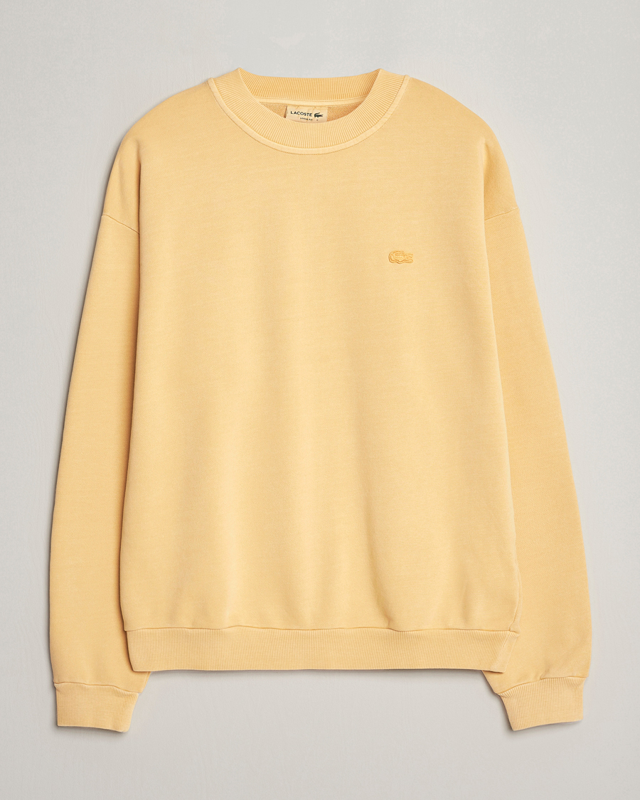 Men | Sweaters & Knitwear | Lacoste | Natural Dyed Crew Neck Sweatshirt Golden Haze