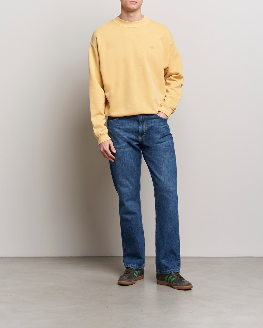 Men | Sweaters & Knitwear | Lacoste | Natural Dyed Crew Neck Sweatshirt Golden Haze