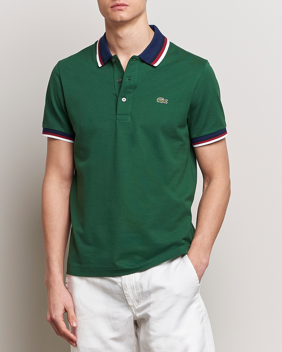 Men | Polo Shirts | Lacoste | Regular Fit Tipped Polo Green