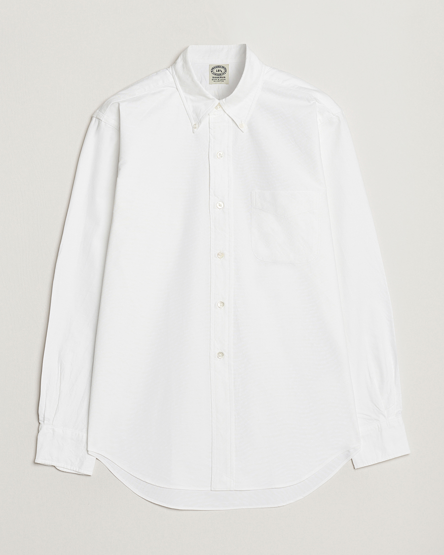 Men | Shirts | Kamakura Shirts | Vintage Ivy Oxford Button Down Shirt White