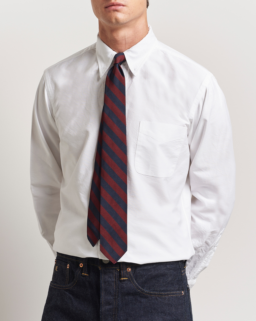 Men | Shirts | Kamakura Shirts | Vintage Ivy Oxford Button Down Shirt White