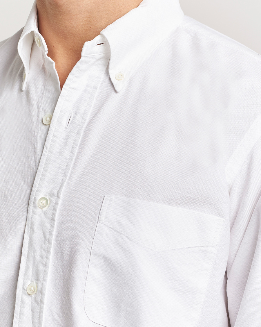 Men | Shirts | Kamakura Shirts | Vintage Ivy Oxford Button Down Shirt White