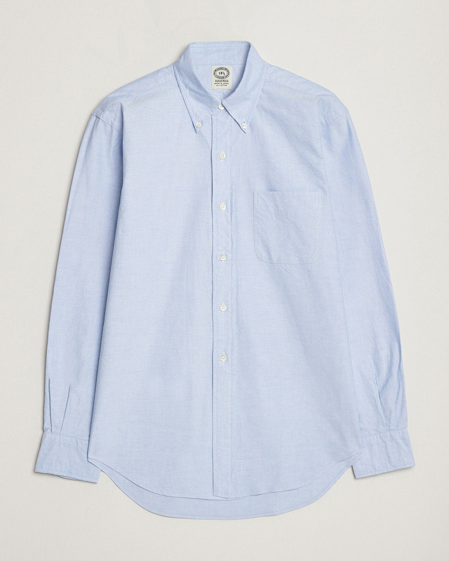 Men | Shirts | Kamakura Shirts | Vintage Ivy Oxford Button Down Shirt Light Blue
