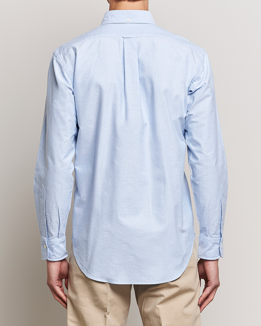 Men | Shirts | Kamakura Shirts | Vintage Ivy Oxford Button Down Shirt Light Blue