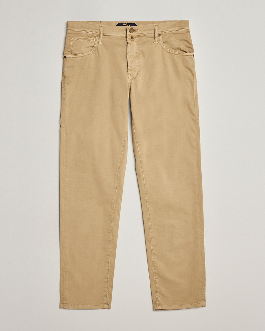 Men | Trousers | Incotex | 5-Pocket Cotton/Stretch Pants Beige