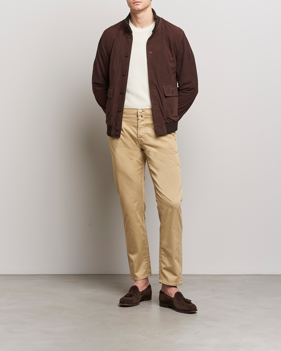 Men | Trousers | Incotex | 5-Pocket Cotton/Stretch Pants Beige