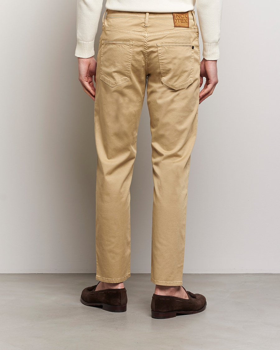 Men | Trousers | Incotex | 5-Pocket Cotton/Stretch Pants Beige