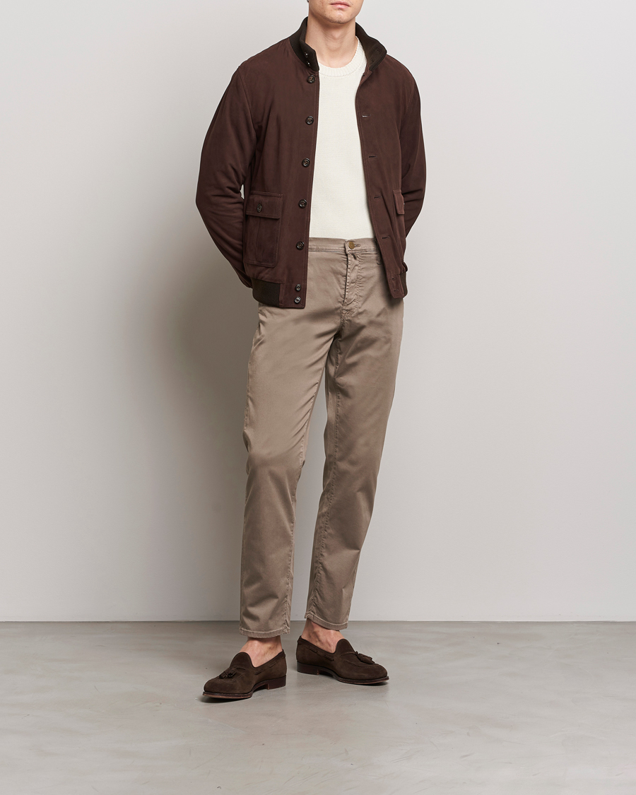 Men | Trousers | Incotex | 5-Pocket Cotton/Stretch Pants Brown