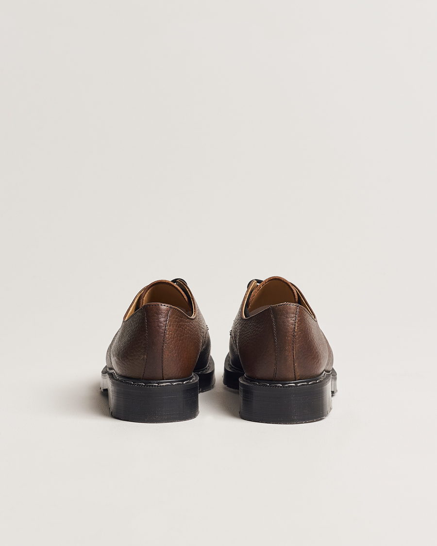 Men | Derby Shoes | Solovair | 3 Eye Gibson Shoe Brown Grain