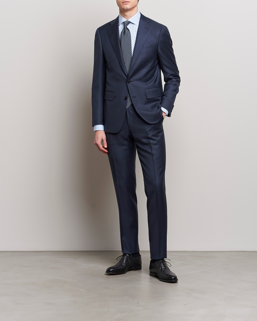 Men | Formal Wear | Canali | Capri Super 130s Wool Suit Navy