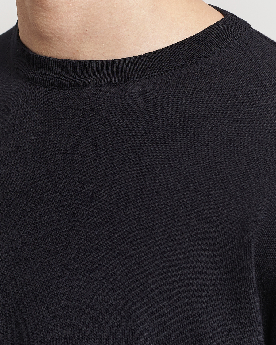 Men | Sweaters & Knitwear | Canali | Cotton Crew Neck Pullover Black