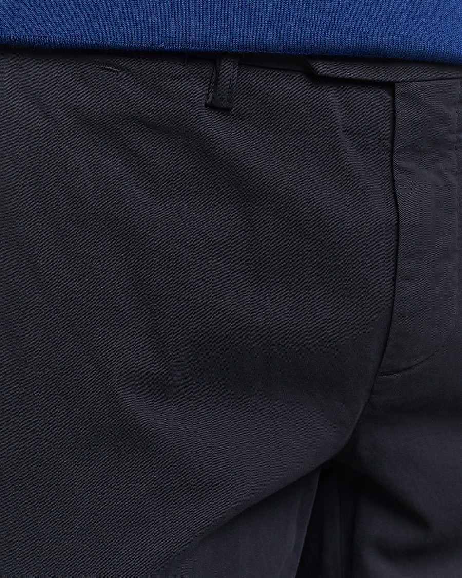Men | Trousers | Canali | Cotton Stretch Chinos Navy