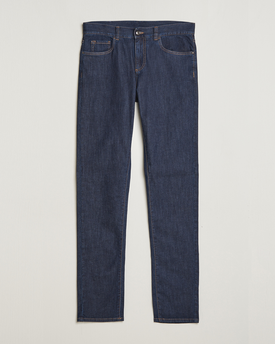 Men | Jeans | Canali | Slim Fit 5-Pocket Jeans Dark Indigo