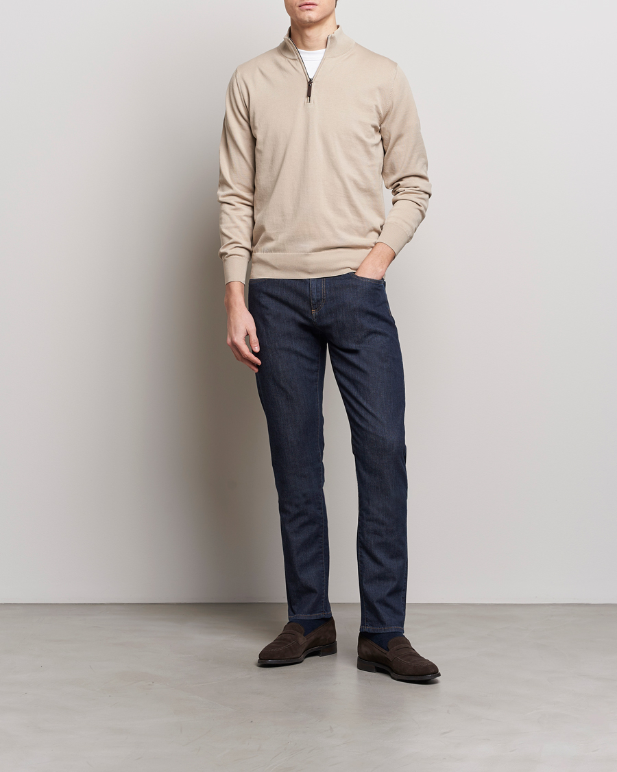 Men | Jeans | Canali | Slim Fit 5-Pocket Jeans Dark Indigo
