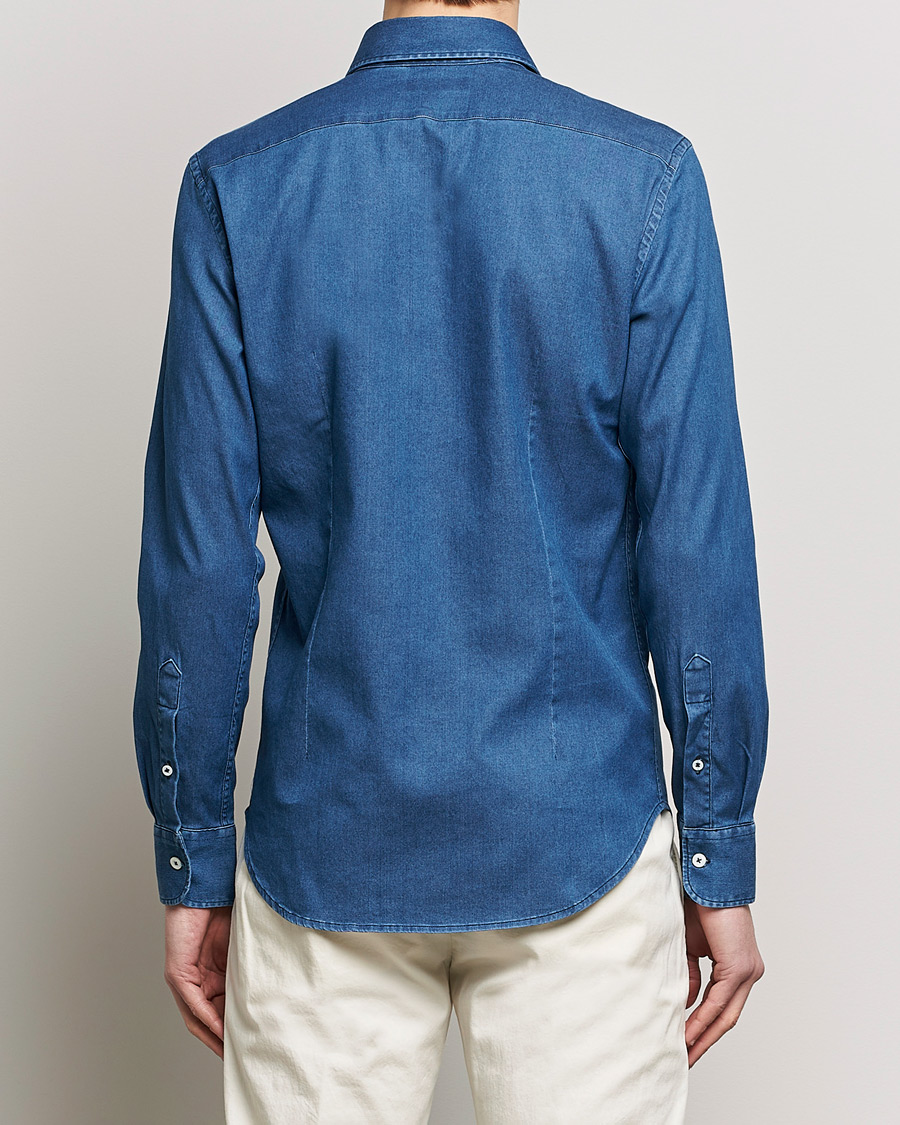 Men | Shirts | Canali | Slim Fit Denim Shirt Medium Washed