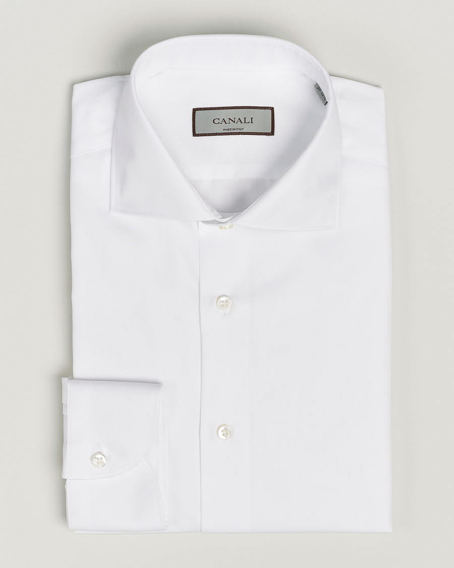 Men | Shirts | Canali | Slim Fit Cotton Shirt White
