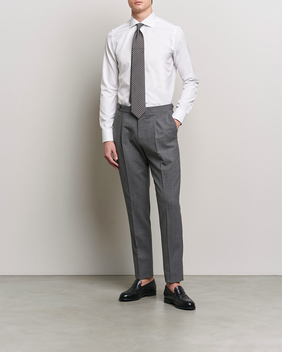 Men | Formal | Canali | Slim Fit Cotton Shirt White