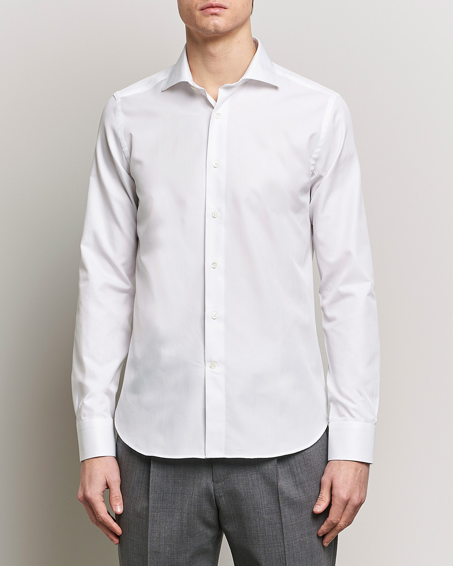 Men | Shirts | Canali | Slim Fit Cotton Shirt White