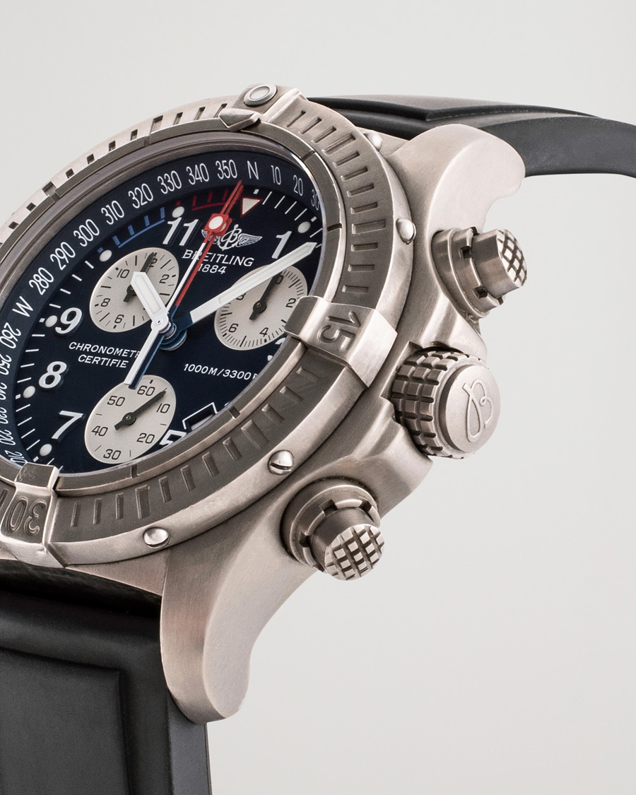 Men | Breitling Pre-Owned AvengerM1 E73360 Titan Blue Silver | Breitling Pre-Owned | AvengerM1 E73360 Titan Blue Silver