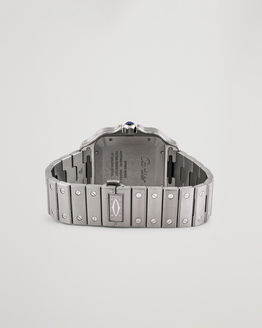 Men | Cartier Pre-Owned Santos De Cartier Steel WSSA0048 Silver | Cartier Pre-Owned | Santos De Cartier Steel WSSA0048 Silver