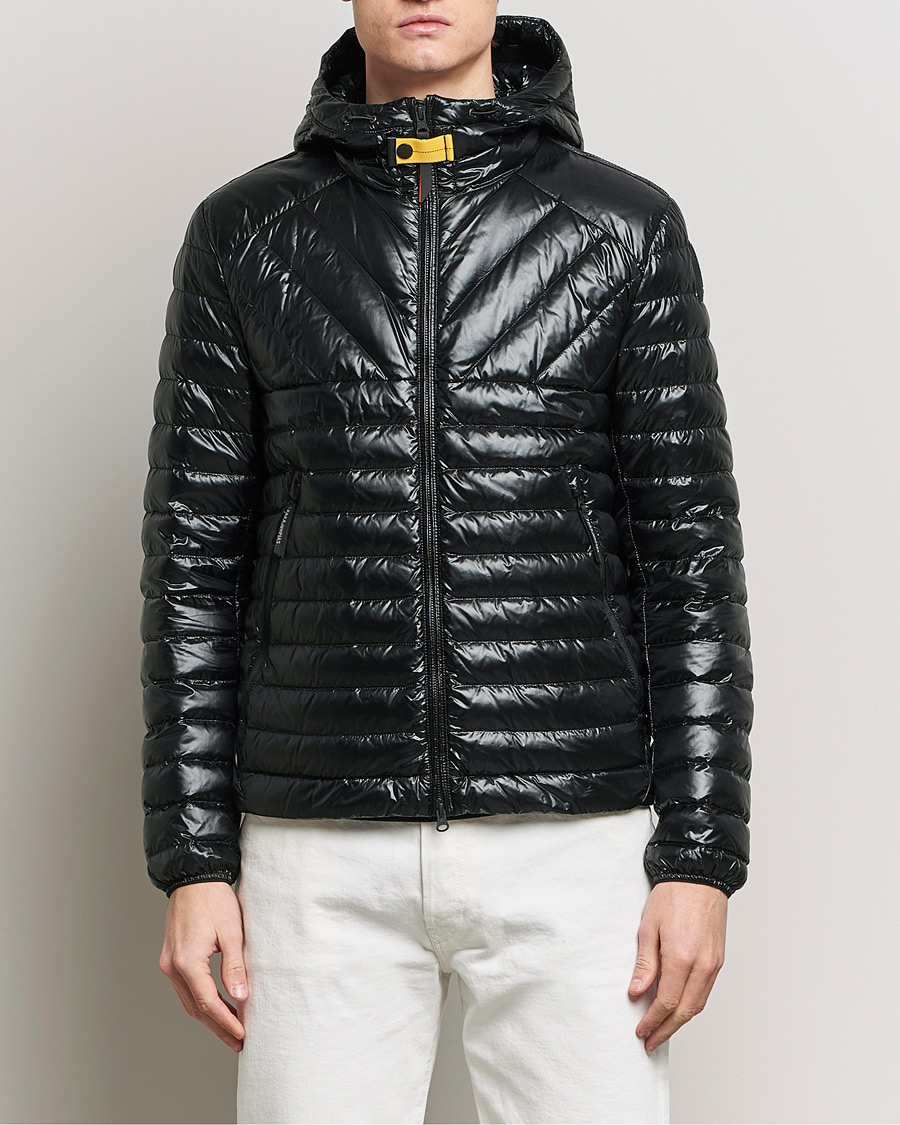 Men | Clothing | Parajumpers | Miroku Techno Puffer Hodded Jacket Black