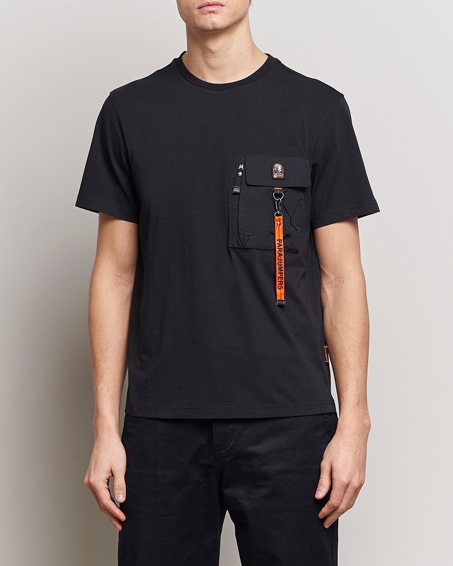 Men | Black t-shirts | Parajumpers | Mojave Pocket Crew Neck T-Shirt Black