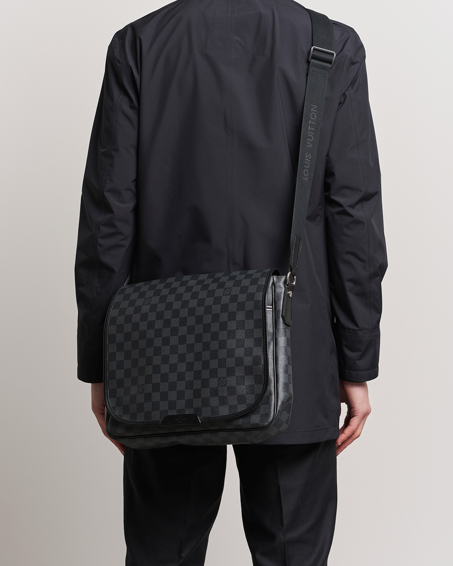 Men | Pre-owned Accessories | Louis Vuitton Pre-Owned | Daniel MM Satchel Leather Bag Damier Graphite