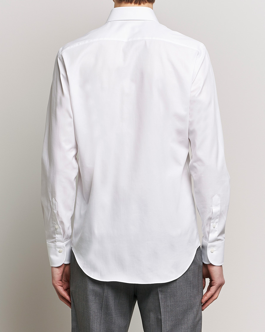 Men | Shirts | Grigio | Cotton Twill Dress Shirt White