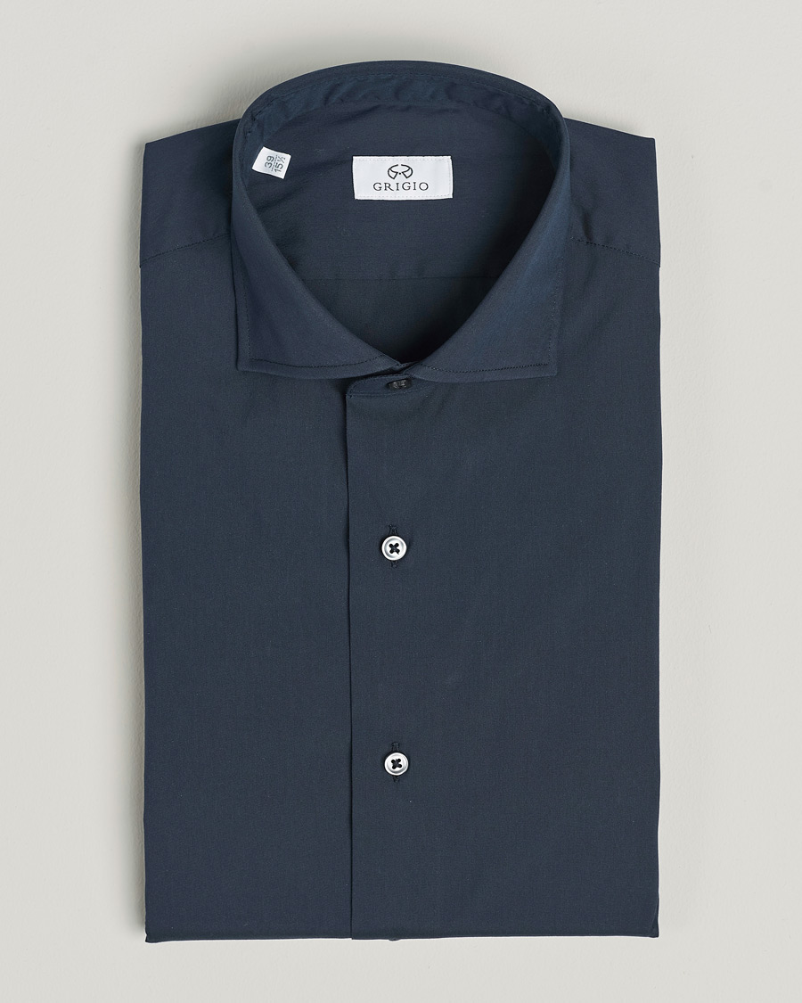 Men | Shirts | Grigio | Comfort Stretch Dress Shirt Navy