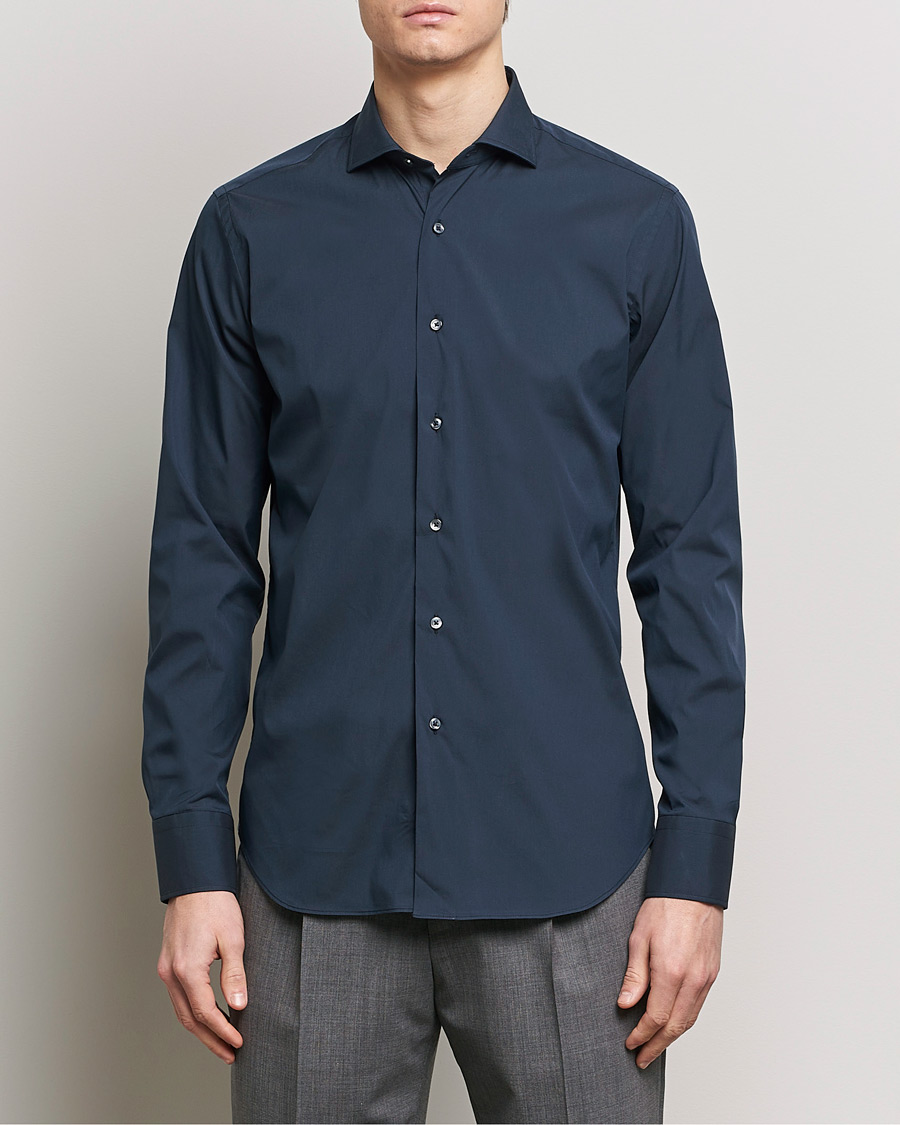 Herr | Skjortor | Grigio | Comfort Stretch Dress Shirt Navy