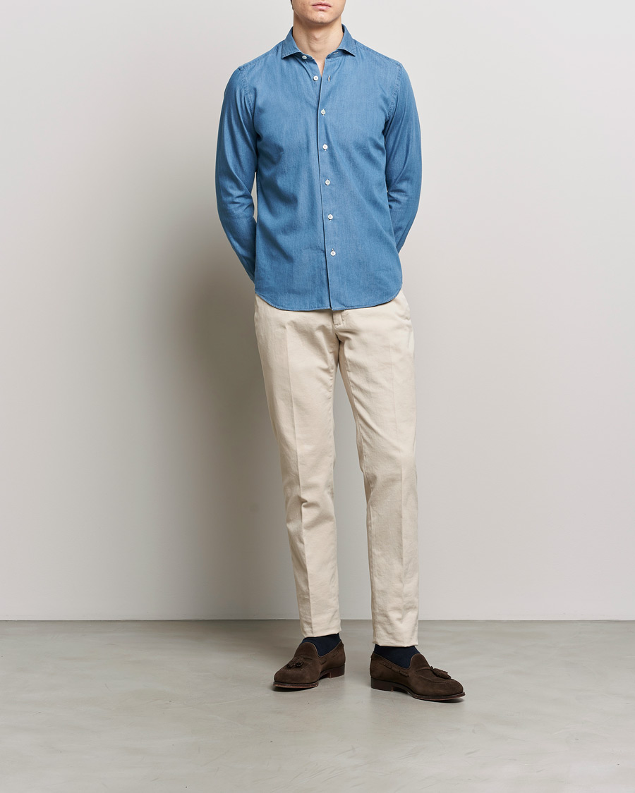 Men | Shirts | Grigio | Denim Shirt Medium Blue