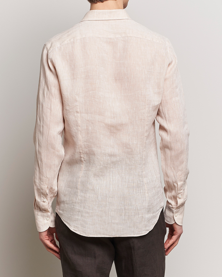 Men | Shirts | Grigio | Linen Casual Shirt Beige