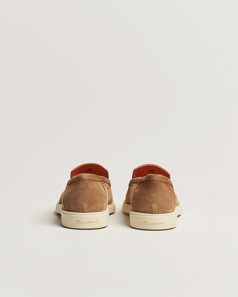 Men | Santoni Summer Loafers Beige Suede | Santoni | Summer Loafers Beige Suede