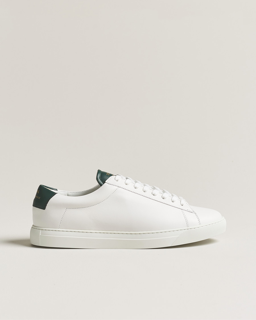 Men | Zespà ZSP4 Nappa Leather Sneakers White/Dark Green | Zespà | ZSP4 Nappa Leather Sneakers White/Dark Green