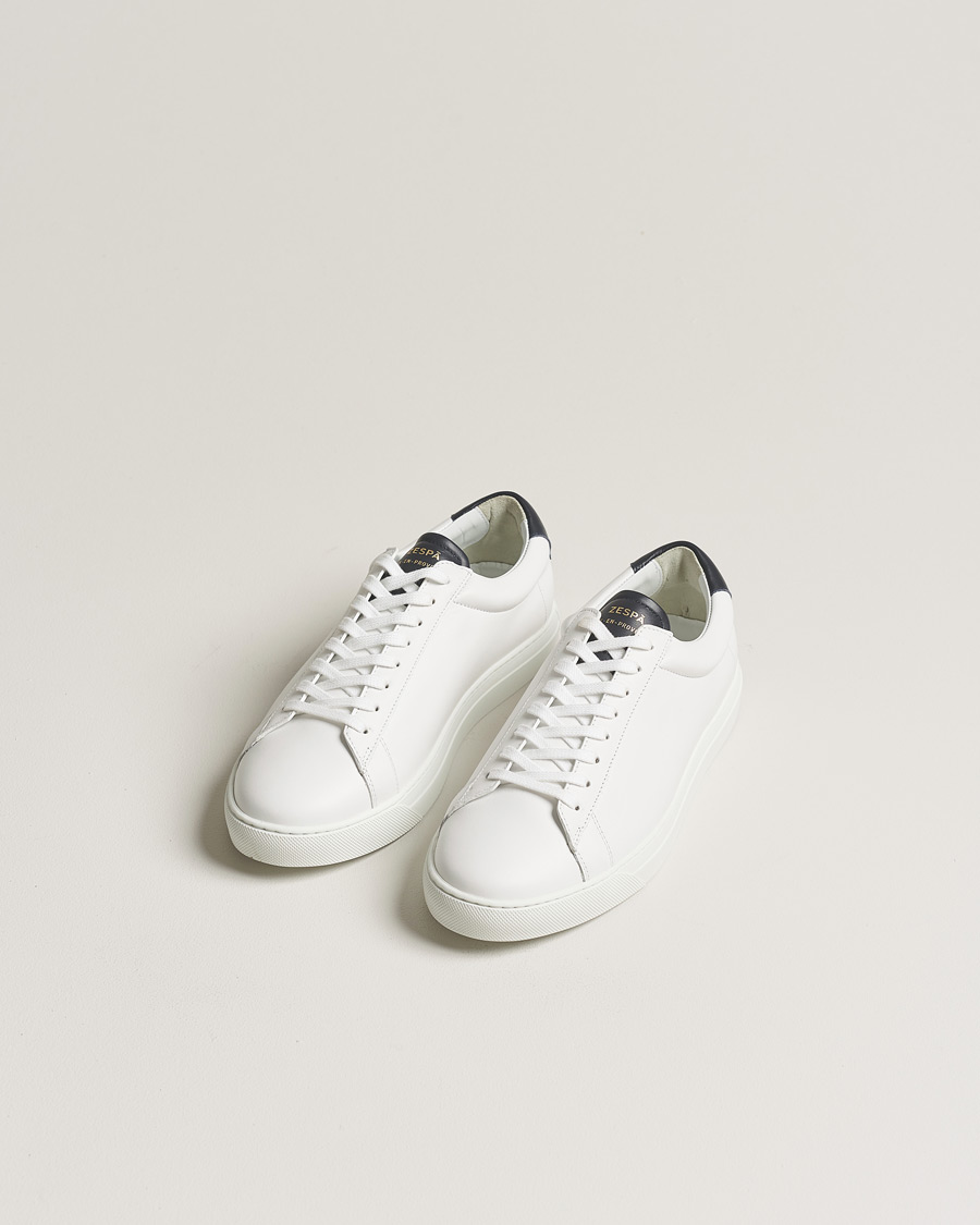 Men | Sneakers | Zespà | ZSP4 Nappa Leather Sneakers White/Navy