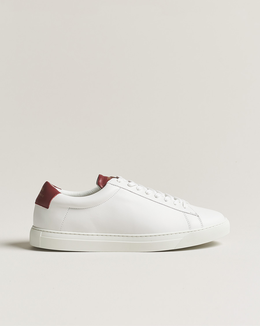 Men | Zespà ZSP4 Nappa Leather Sneakers White/Wine | Zespà | ZSP4 Nappa Leather Sneakers White/Wine